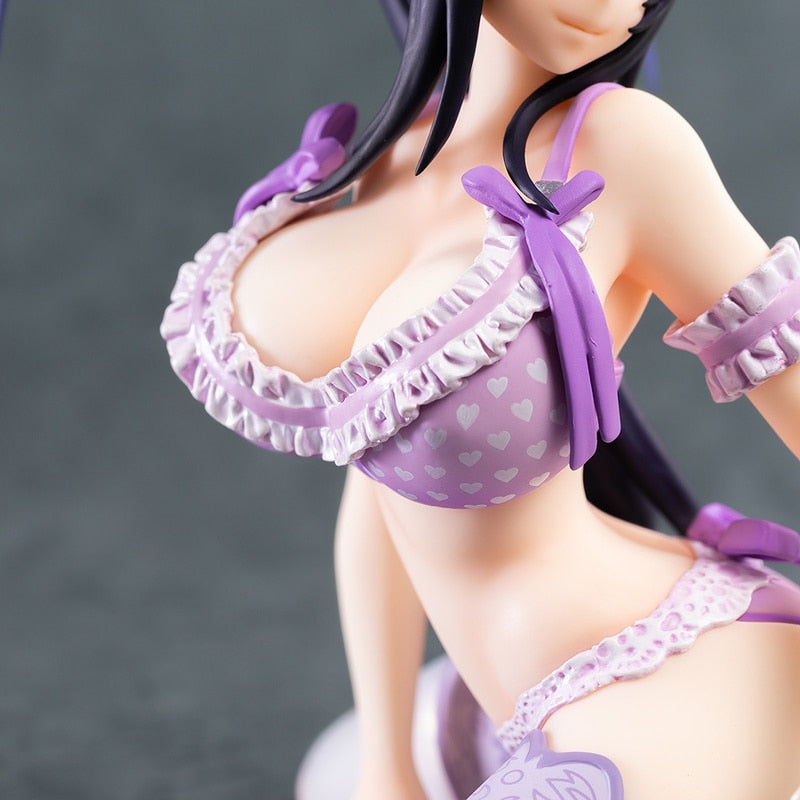 Thunderous Temptations: 1/7 Scale High School DxD | ハイスクール D×D Kneeling Posture Akeno Himejima Premium PVC Anime Figure - Embrace the Divine Seduction