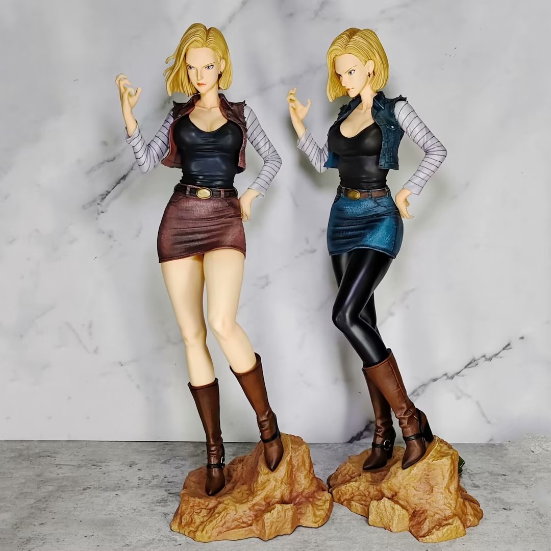 DRAGON BALL Z  | ドラゴンボールZ - ANDROID 18 Brown/Bue Outfit Set Premium PVC Anime Figure