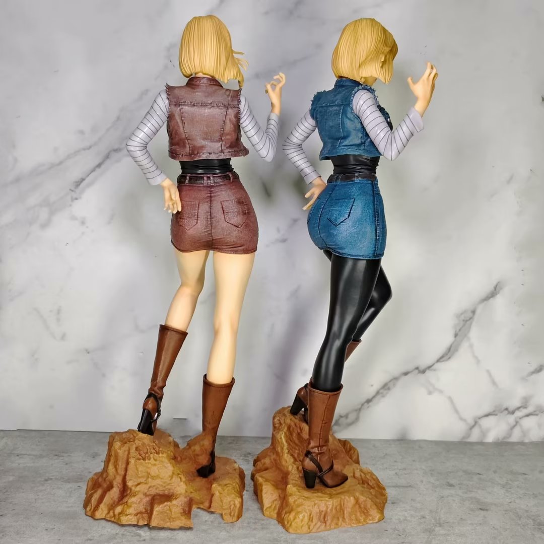 DRAGON BALL Z  | ドラゴンボールZ - ANDROID 18 Brown/Bue Outfit Set Premium PVC Anime Figure