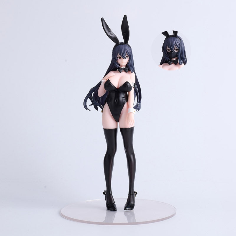 Whispers of Mystery: 26CM Kuro Bunny Kouhai Chan Masked Enigma PVC Anime Figure