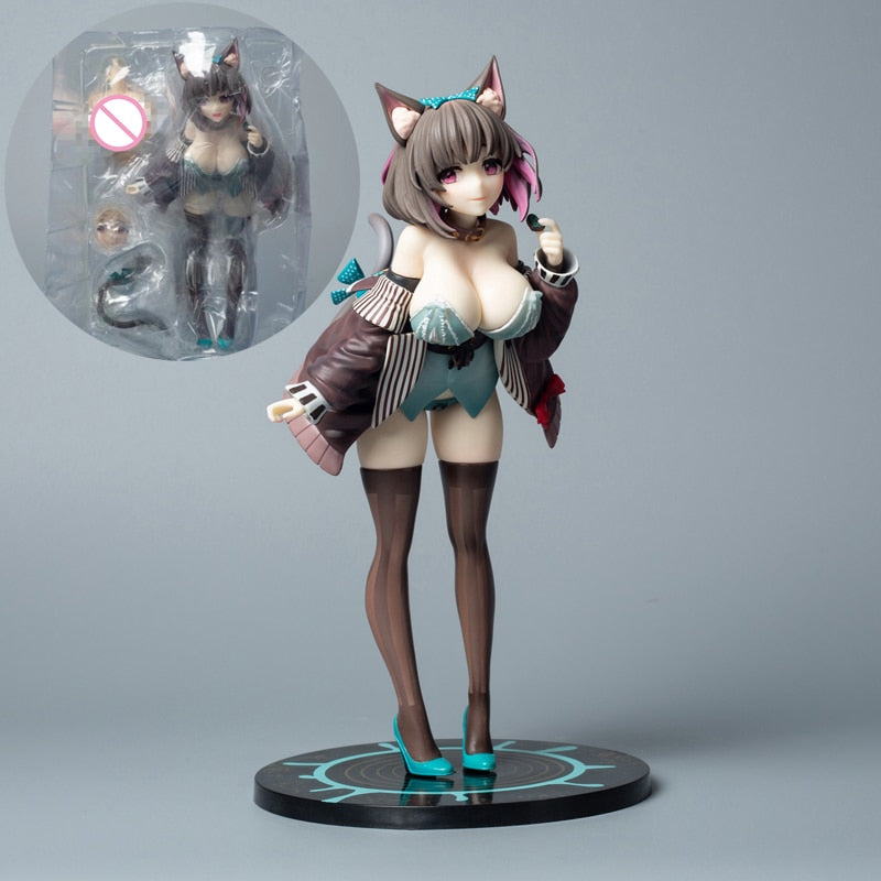 24cm Mauve Cat Girl Premium PVC Figure