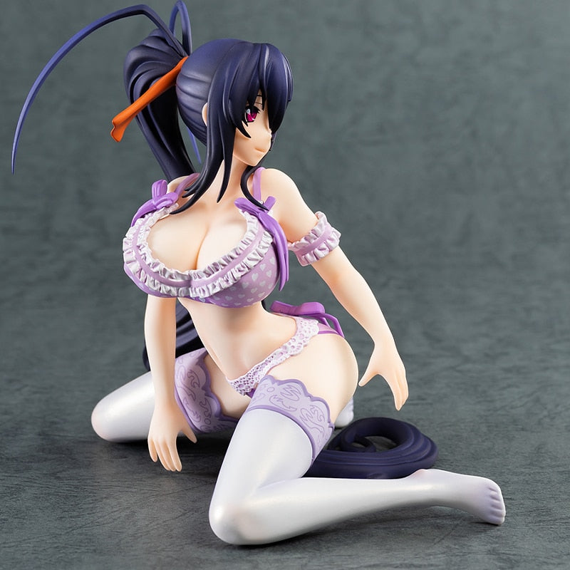 Thunderous Temptations: 1/7 Scale High School DxD | ハイスクール D×D Kneeling Posture Akeno Himejima Premium PVC Anime Figure - Embrace the Divine Seduction