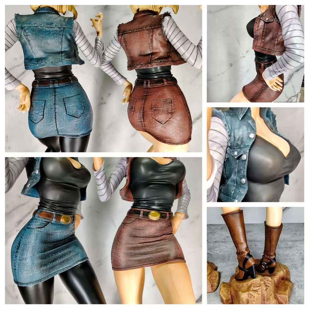 DRAGON BALL Z  | ドラゴンボールZ - ANDROID 18 Brown/Bue Outfit Set Premium PVC Anime Figure