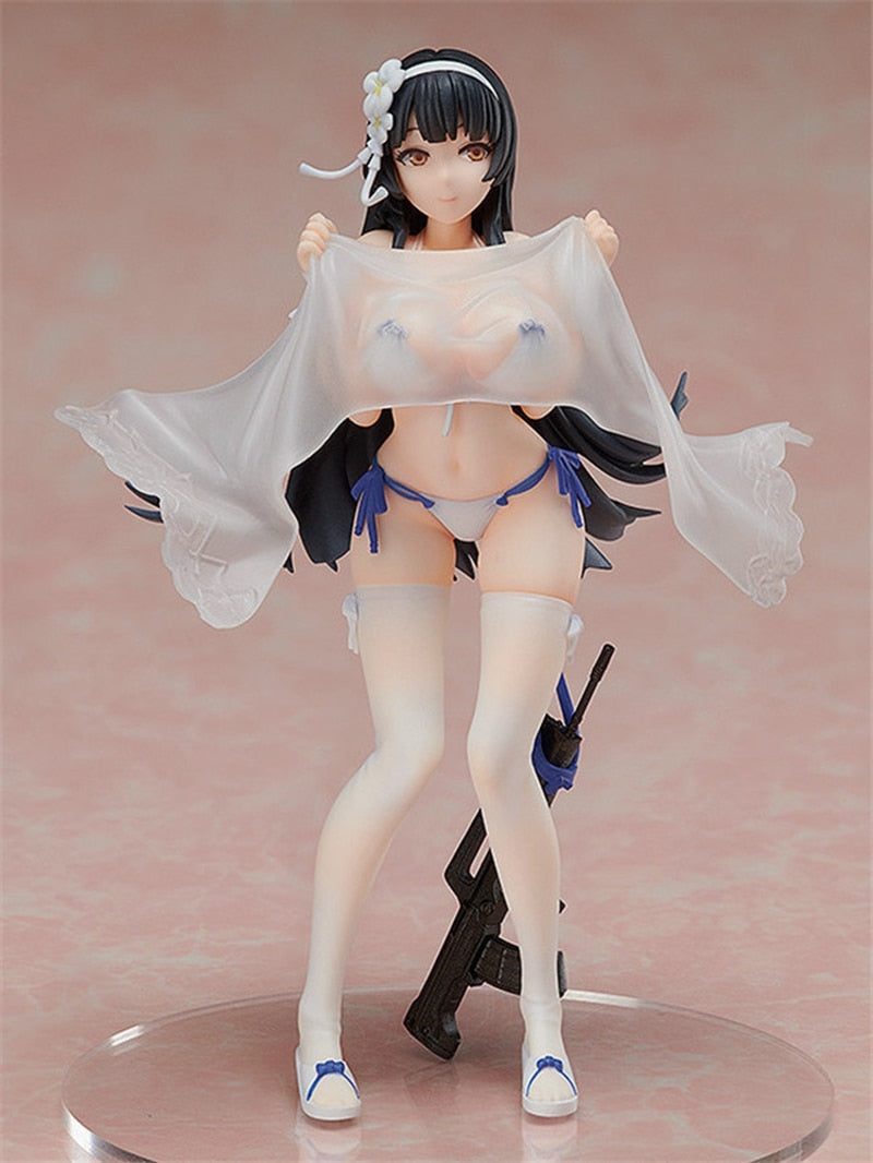 Unveiling Her Charms: 14cm Frontline Heroine Premium PVC Anime Figure in a Seductive Pose