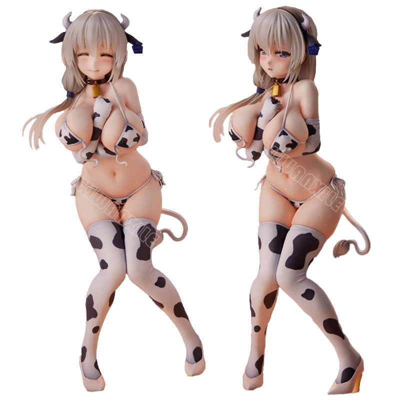 22cm Tsuki Uzaki Cow Bikini Pattern Premium PVC Anime Figure: Uzaki-chan wa Asobitai! | 宇崎ちゃんは遊びたい！