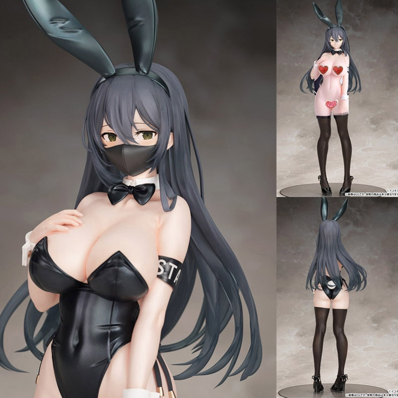 Whispers of Mystery: 26CM Kuro Bunny Kouhai Chan Masked Enigma PVC Anime Figure